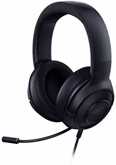 razer kraken x lite: ultralight gaming headset, 7.1 surround sound, lightweight frame, bendable cardioid microphone, for pc, xbox, ps4 & nintendo switch, classic black, rzaukr08rt one size