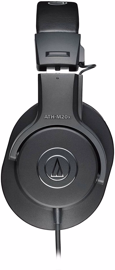 audio technica ath m20x professional over ear headphones, black