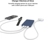 delivery in 48 hours belkin 10000mah portable power bank, 10k usb c power bank, 1 usb c port and 2 usb a ports, 15w fast charging, compatible with iphone samsung galaxy airpods ipad, blue