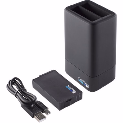 gopro fusion, dual battery charger with battery, model asdbc 001, black