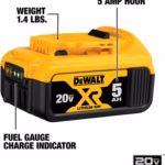 dewalt battery 20v max xr 5ah lithium ion, 5.0ah (dcb205)