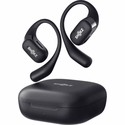 shokz openfit true wireless earphones with directpitch technology, model t910bk, black