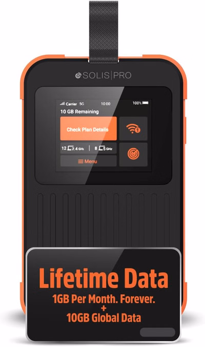 simo solis pro 5g global wi fi hotspot device, m6e