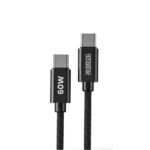 epicarma usb c to usb c 60w braided fast charging cable 1m black durable type c cable for phones and tablets