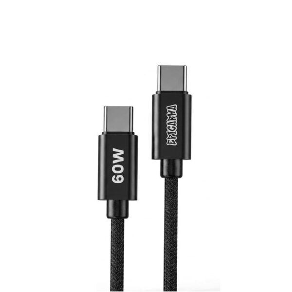 epicarma usb c to usb c 60w braided fast charging cable 1m black durable type c cable for phones and tablets