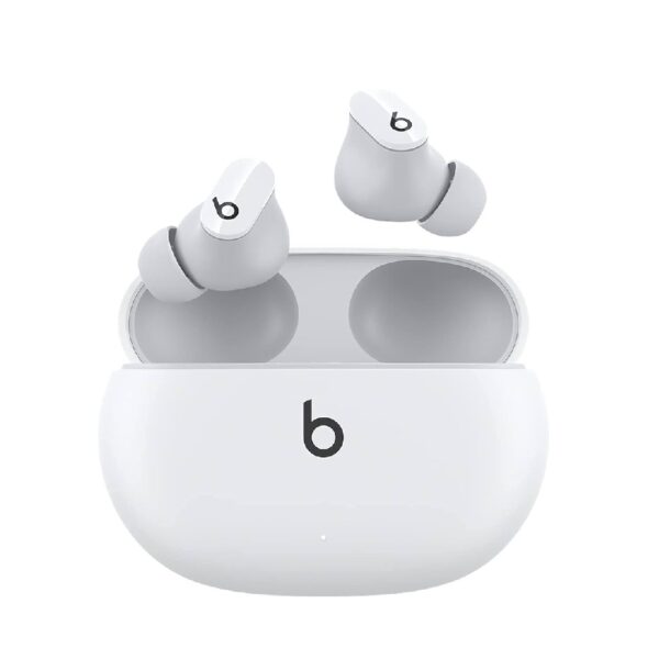 beats studio buds noise canceling true wireless in ear headphones (mj4y3ll/a), white, bluetooth, active noise cancellation, compact charging case