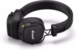 marshall major iv foldable wireless bluetooth headphones, 80 hour playtime, over ear, black