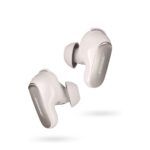 bose quietcomfort wireless earphones, noise canceling, bluetooth, up to 6 hours battery, white smoke