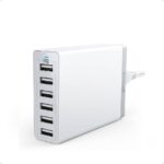 anker 60w 6 port desktop charger kit for mobile phones a2123k22/white(white)/60w