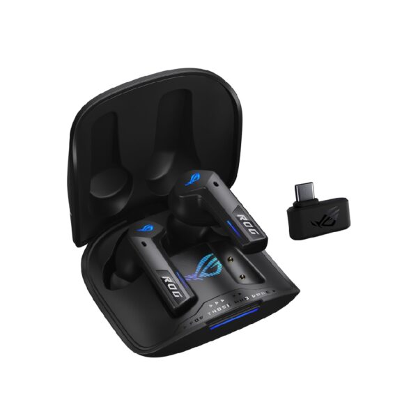 asus rog cetra true wireless speednova – gaming headphones, 2.4 ghz wireless and bluetooth 5.3, 24 bit 96 khz audio, adaptive anc, 46 hour battery life, black