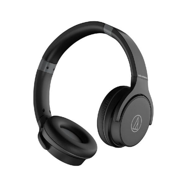 audio technica ath s220bt wireless headphones, bluetooth over ear design, lightweight comfort, black