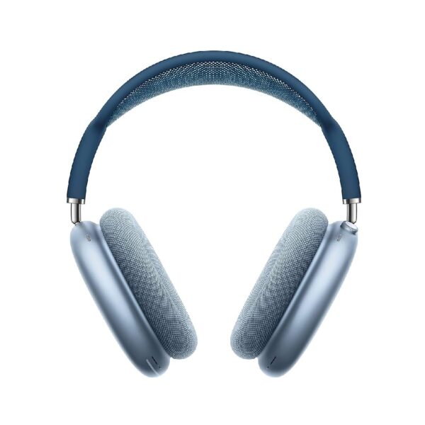 apple airpods max wireless over ear headphones, anc, transparency mode, spatial audio, usb c, bluetooth, blue