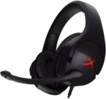 hyperx cloud stinger gaming headset memory foam noise cancel mic wired, black