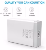 anker 60w 6 port desktop charger kit for mobile phones a2123k22/white(white)/60w