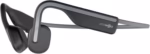 aftershokz openmove wireless bone conduction headphones, lightweight, sweat resistant, bluetooth, slate grey
