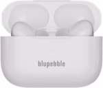 blupebble tuneflow pro true wireless earbuds, active noise cancellation, reduce noise by up to 99%, 24h playtime, compatible with iphones, samsung and other smartphones, white