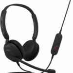 jabra evolve 10 wired headset with noise cancelling microphone, usb a for pc/laptop, inline controls, black