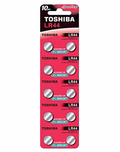 delivery in 2 to 3 business days toshiba lr44 ag13 1.5v alkaline button cell batteries, mercury free, pack of 10 (equivalent to a76, gpa76, v13ga, l1154)