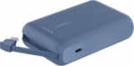belkin 10,000mah portable charger with integrated usb c cable, 20w pd fast charging power bank, black