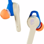 skullcandy indy evo true wireless earbuds with charging case, mood boost print art design, multicolour