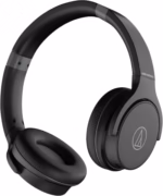 audio technica ath s220bt wireless headphones, bluetooth over ear design, lightweight comfort, black