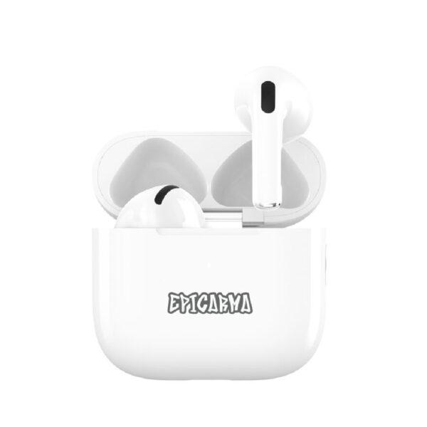 epicarma sonicx true wireless earbuds bluetooth earphones with charging case white