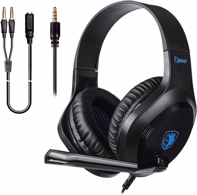 sades sa716 multi platform gaming headset, wired 3.5mm, pc, ps4, xbox one, nintendo switch, vr, android, breathable ear cups