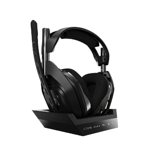 astro a50 wireless gaming headset with base station, for pc, mac, playstation, black