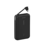belkin slim 10,000mah usb c power bank with dual usb c ports, digital display, 20w fast charging, black