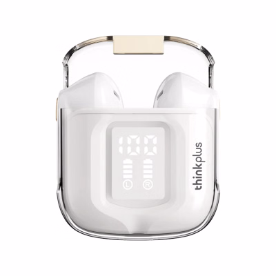 lenovo lp6pro wireless earbuds bt5.3 headphones fast charging mini headphone half in ear headset with 300mah charging box 18h standby time earphone with hifi stereo white