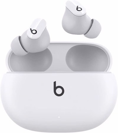 beats studio buds noise canceling true wireless in ear headphones (mj4y3ll/a), white, bluetooth, active noise cancellation, compact charging case