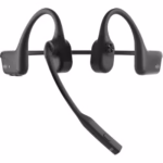 shokz opencomm 2 (2025) open ear bone conduction headphones, black, international version