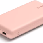 belkin 20,000mah usb c portable power bank with 2 usb a ports, usb c input/output, fast charging, rose gold 4.7
