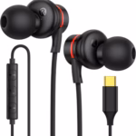 epicarma soniccore hi fi usb c wired earphones black for clear sound and deep bass