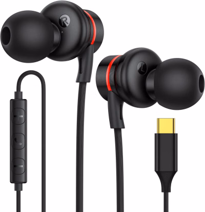 epicarma soniccore hi fi usb c wired earphones black for clear sound and deep bass