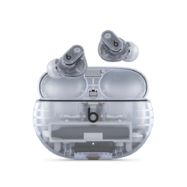 beats studio buds+ true wireless noise cancelling earbuds, mqlk3ll/a, transparent