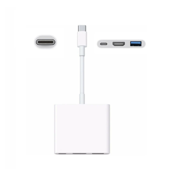 apple usb c to digital av multiport adapter, muf82am/a, white